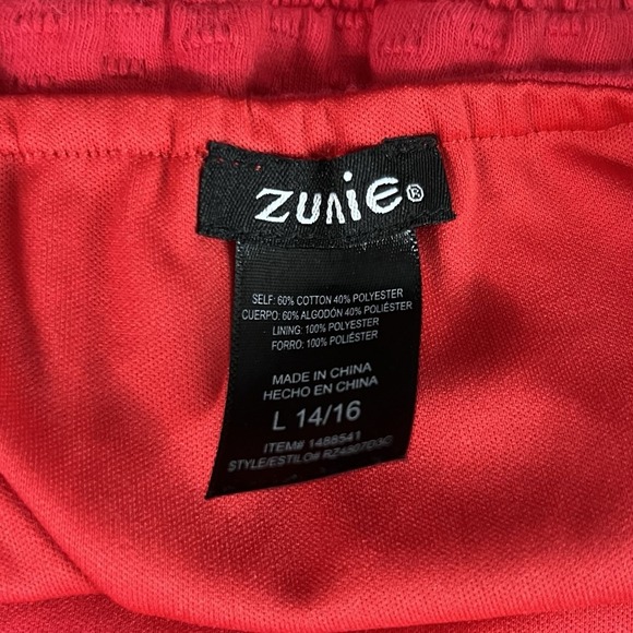 Zunie Girls Sundress Sleeveless, Ruffled, Textured, Lined Red Size Large 14/16‎ - Picture 4 of 5